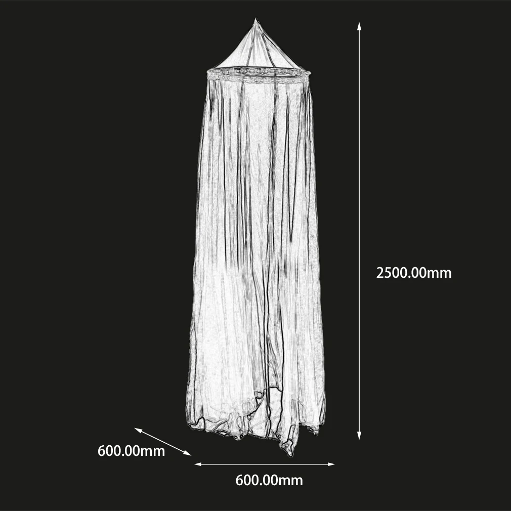 

Outdoor Summer Round Lace Insect Bed Canopy Netting Curtain Polyester Mesh Fabric Home Textile Elegant Hung Dome Mosquito Net