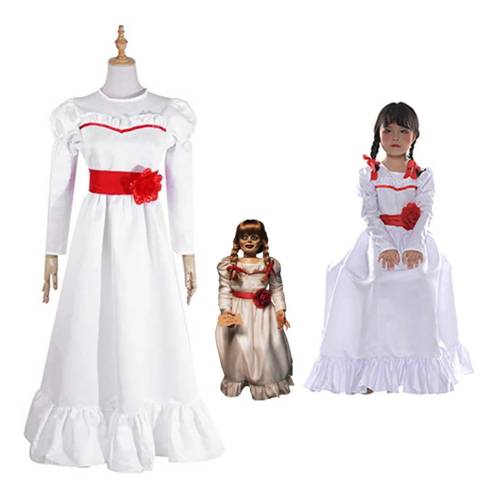Невеста Чаки ConjingDoll Annabelle косплей костюм Женская юбка для девочек Хэллоуин вечерние юбка для выступления фильм ужасов