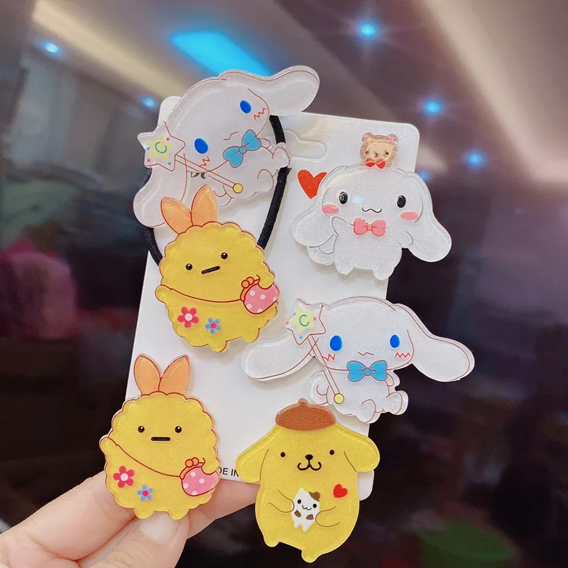 

Kawaii Cinnamoroll пудинг собака Sanrio плюшевые мультфильмы милые куклы резинка заколка для волос аниме плюшевые игрушки для девочек подарок на день ...