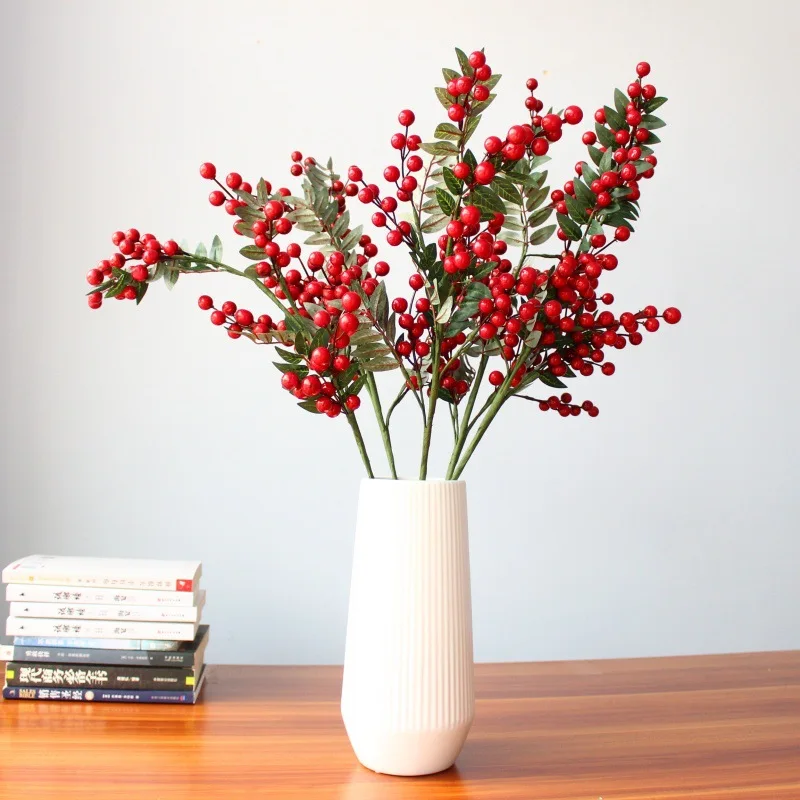 

Spring Festival Simulation Berry Jasmine Fruit Holly Layout Film and Television Shooting Props Simulation Plant Fruit Red