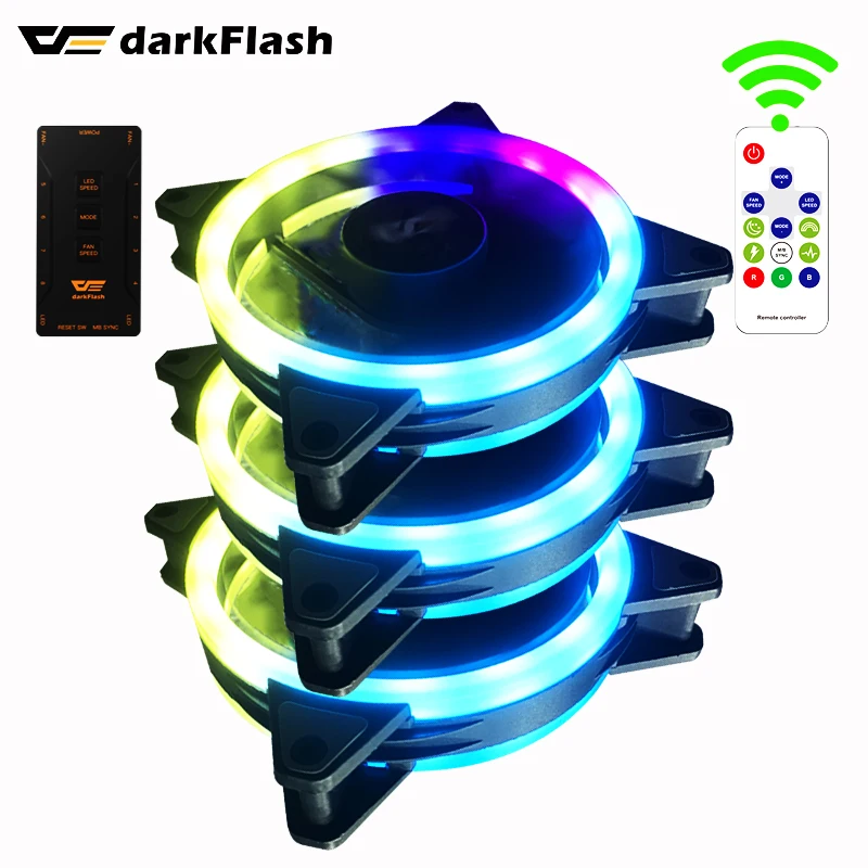 Darkflash DR12 PRO 3pin5v aura синхронизации ПК компьютер чехол вентилятор RGB настроить