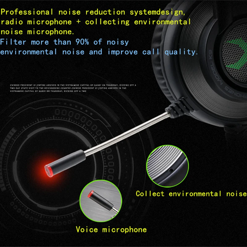 unitop xiberia k9 gaming headphones usb 7 1 wired headset for pc ps4 xbox one game bass stereo earphones with microphone free global shipping