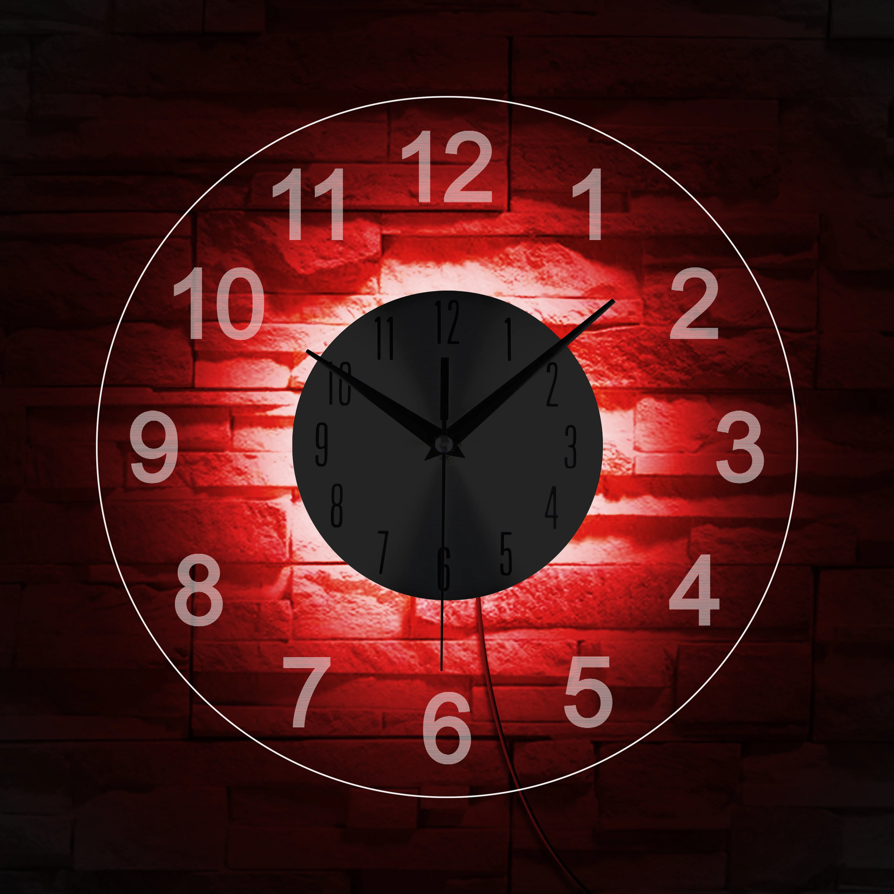 2022 цветов домашний декор роскошные акриловые светящиеся 3D настенные часы