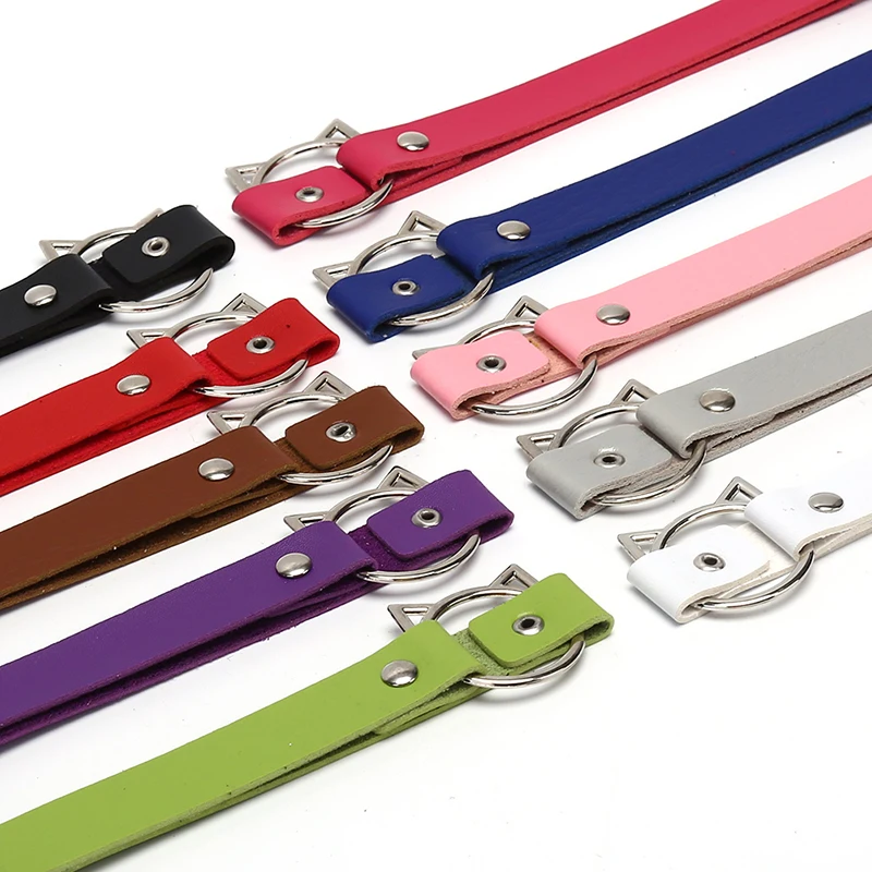 Панк Харадзюку воротник чокер набор колье голова искусственная кожа гот ручной