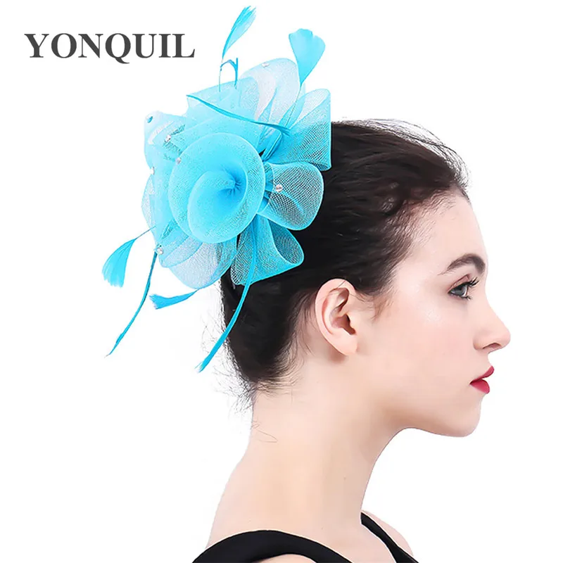 Модная Вуалетка из тюля женская шляпа с цветами аксессуары для волос ручной