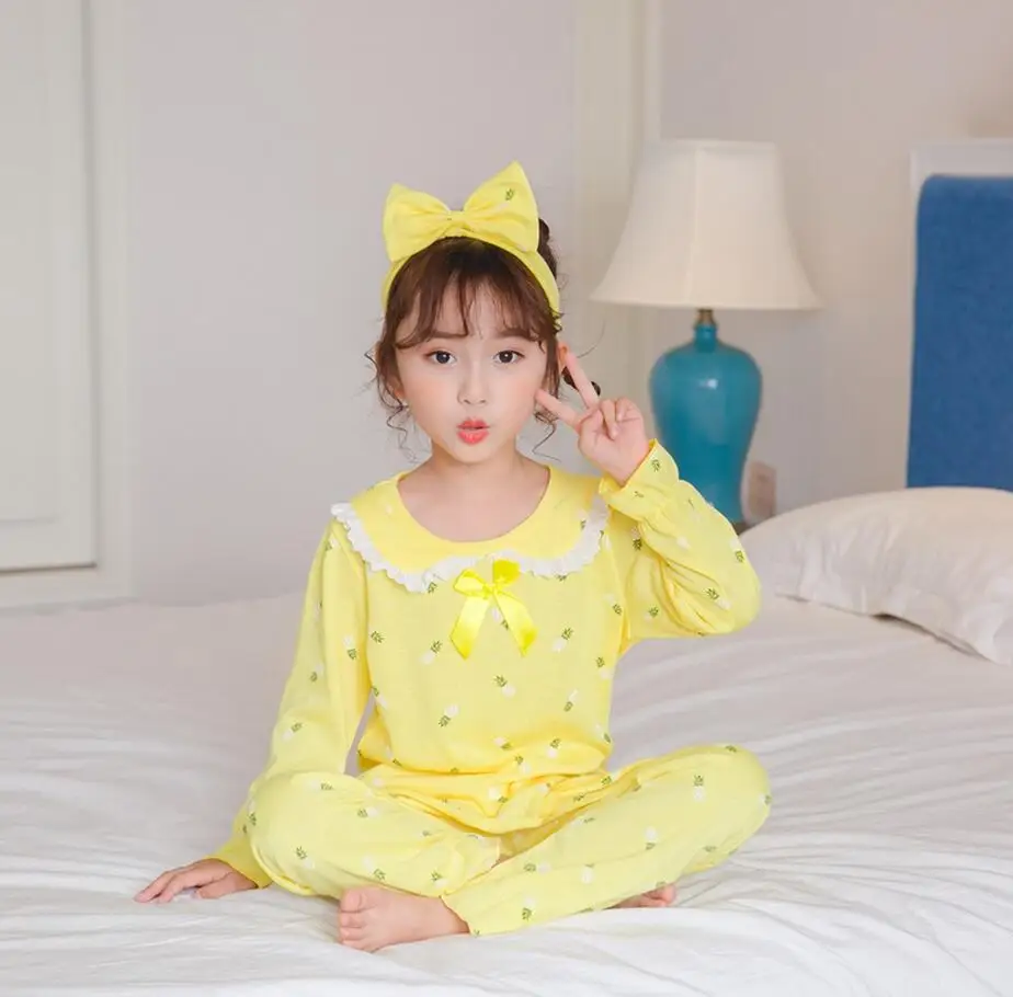 Пижама для малышей детская одежда сна хлопковая кружевная ночная рубашка с