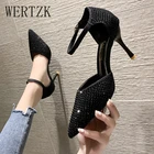 2021 женские сандалии, привлекательные модные вечерние сандалии с кристаллами на высоком каблуке, корейские женские сандалии