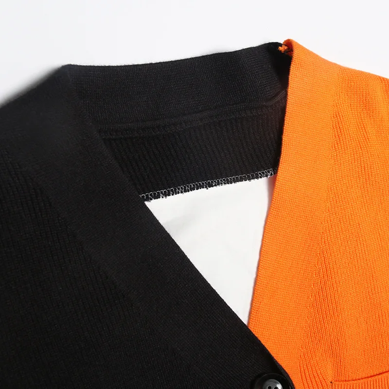 Women's Sweater Stitching Shirt Retro Harbor Style Wearing Knitted Cardigan Women |