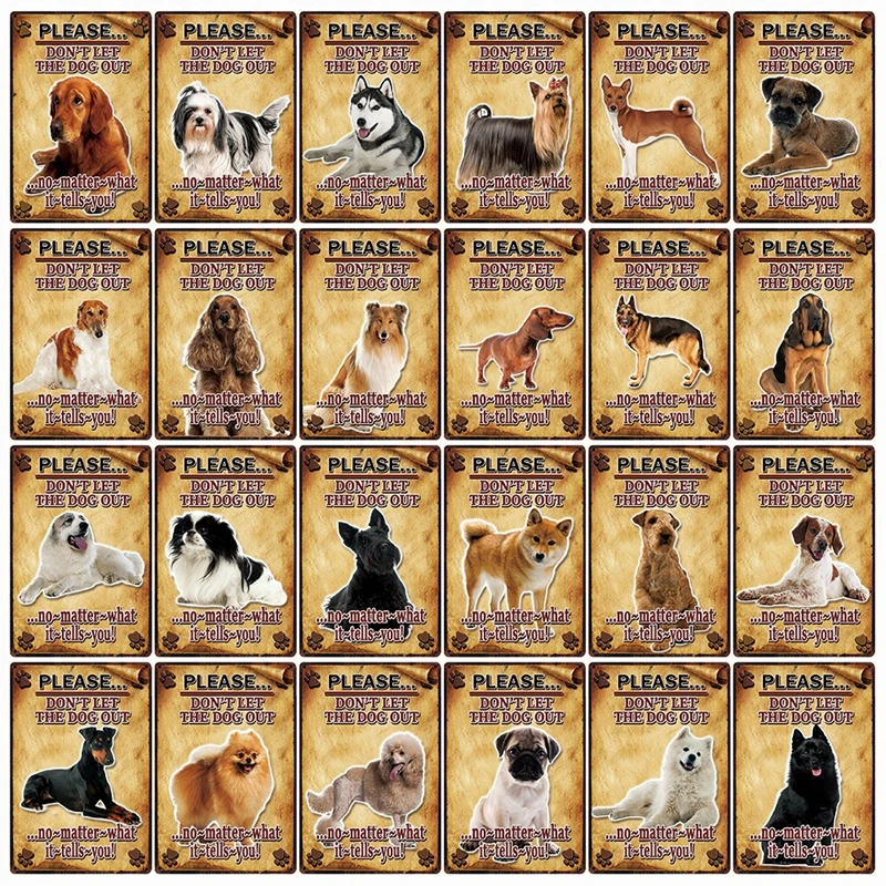 [Kelly66] пожалуйста не выходите из хаски Такса металлическая вывеска в виде мопса