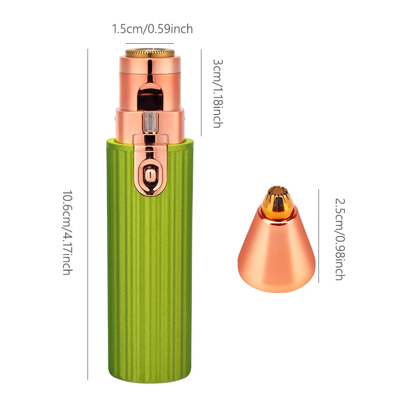 

2 In 1 Electric Eyebrow Trimmer Makeup Painless Eye Brow Epilator Mini Shaver Razors Women Portable Facial Body Hair Remover