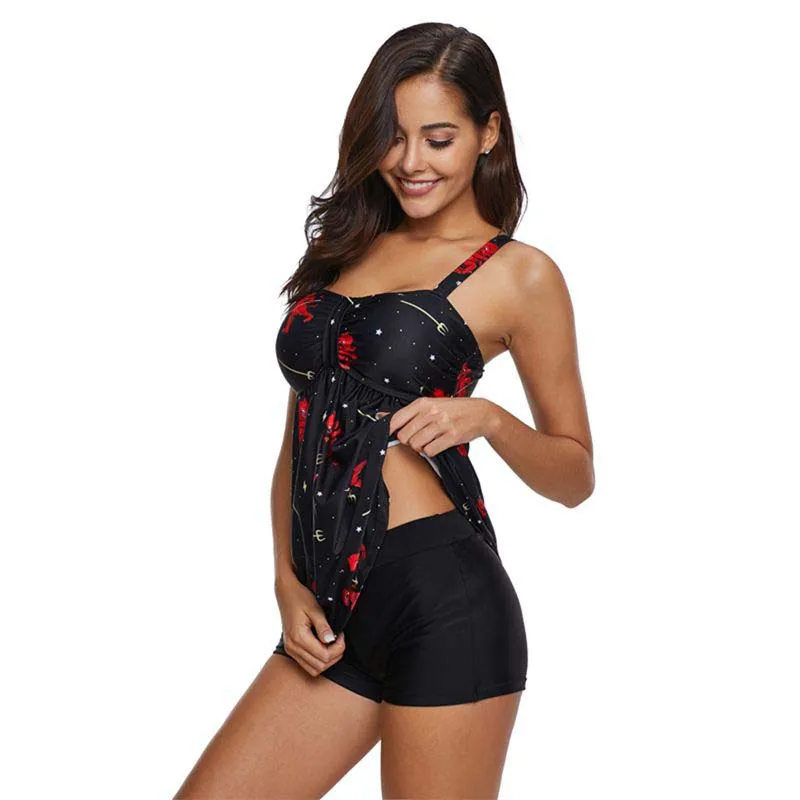 2020 бикини из двух частей размера плюс танкини купальник платье купальники