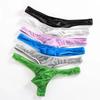 ultra thin mens underwear sexy mini t back thongs briefs 6pcspack transparent exotic tanga panties bulge pouch briefs