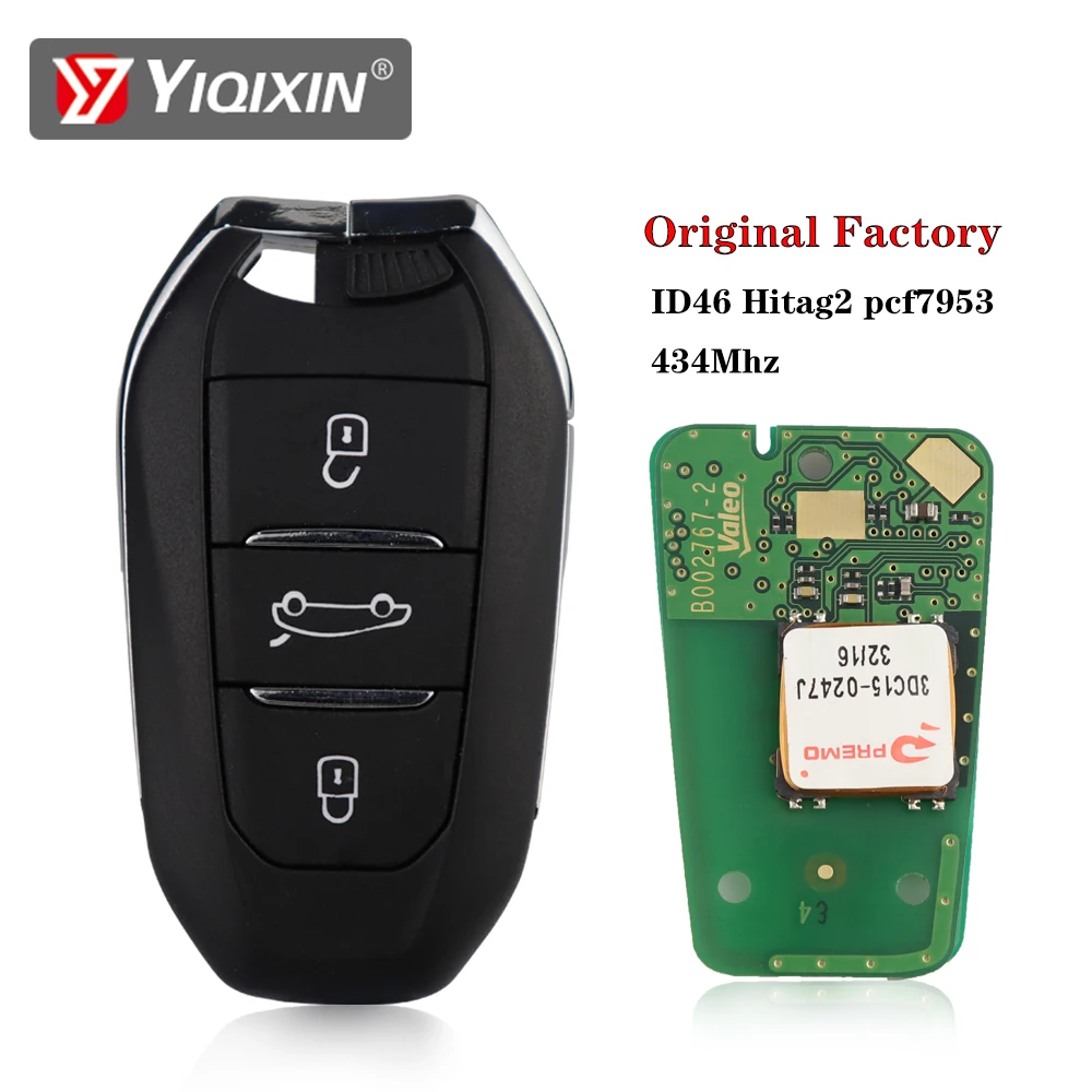 

Пульт дистанционного управления YIQIXIN для Peugeot 208, 301, 308, 508, 3008, 4008, 5008, 433 МГц
