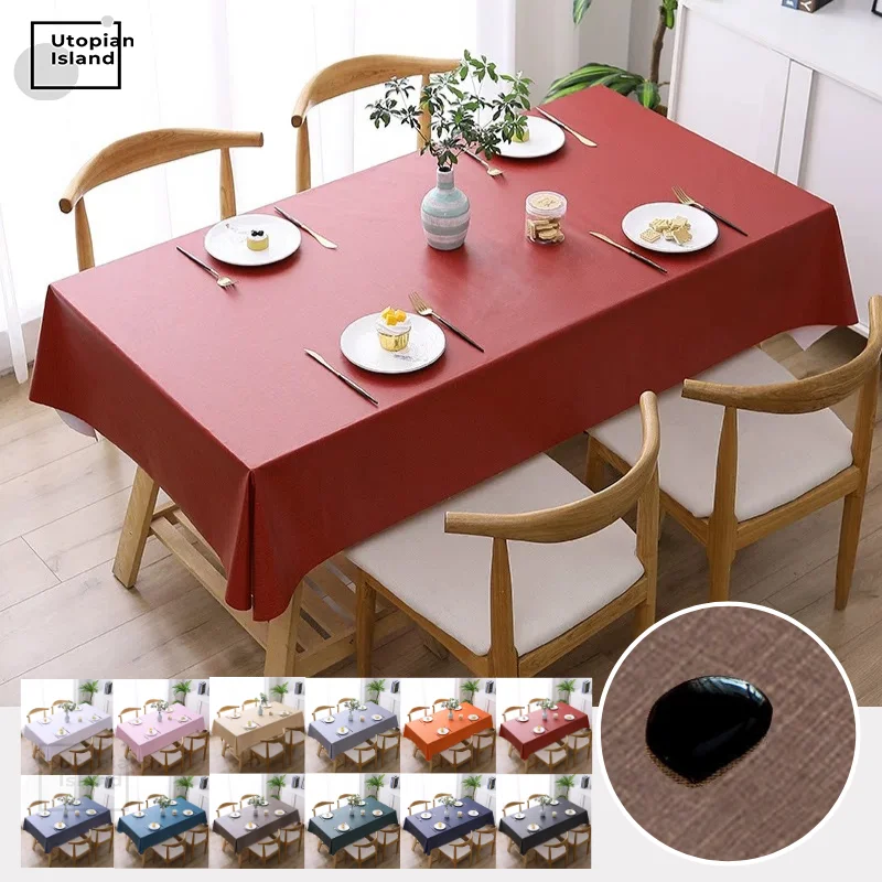 Silicon Table Cover Green Tablecloth For The PVC Cloth Oilcloth Kitchen Anti-stain Waterproof | Дом и сад