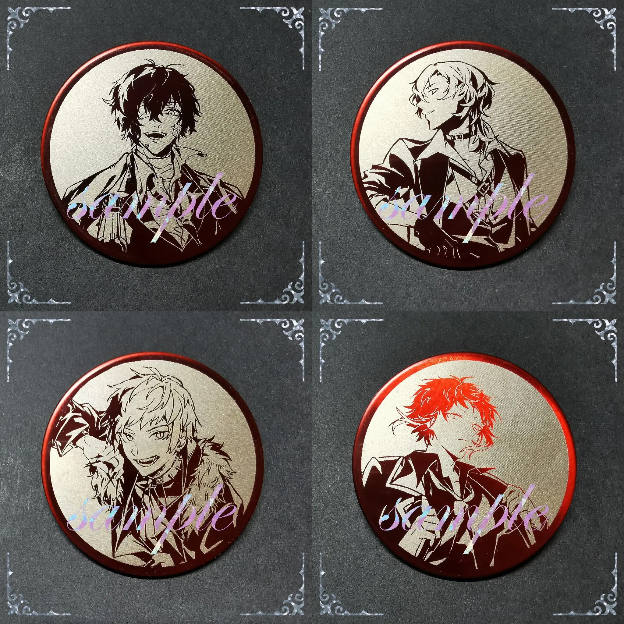 

HOT Anime Bungou Stray Dogs Badge Nakahara Chuuya Atsushi Dazai Cartoon Bedge Brooch Pin Button Medal Itabag Pendant 44mm Gift