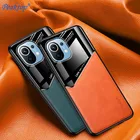 Роскошный противоударный кожаный чехол с текстурой для Xiaomi Redmi Note 9 10 Pro Max 9s 10s Note10 Note9, магнитный держатель, чехол для телефона