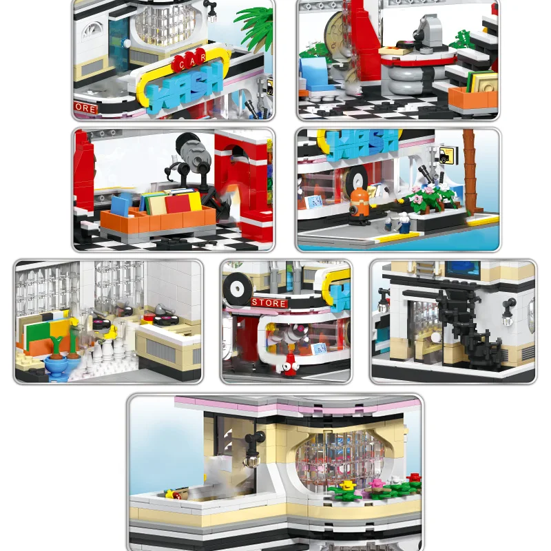 

Expert Street View Building Blocks Guitar House Concert Hall High-tech Bricks Adult Toys For Festival Gift 2250pcs