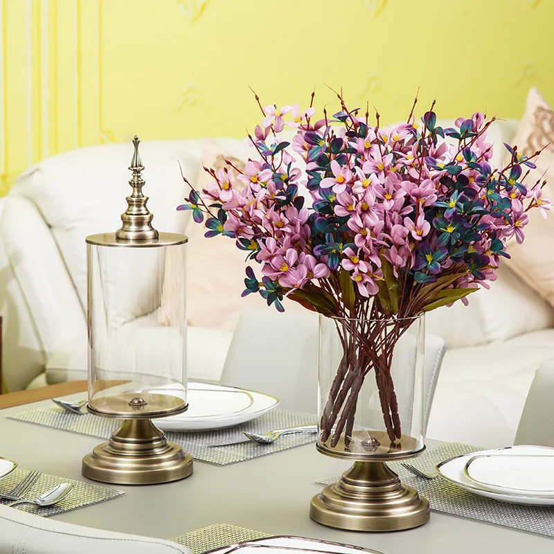 Скандинавская металлическая ваза для цветов роскошные стеклянные вазы