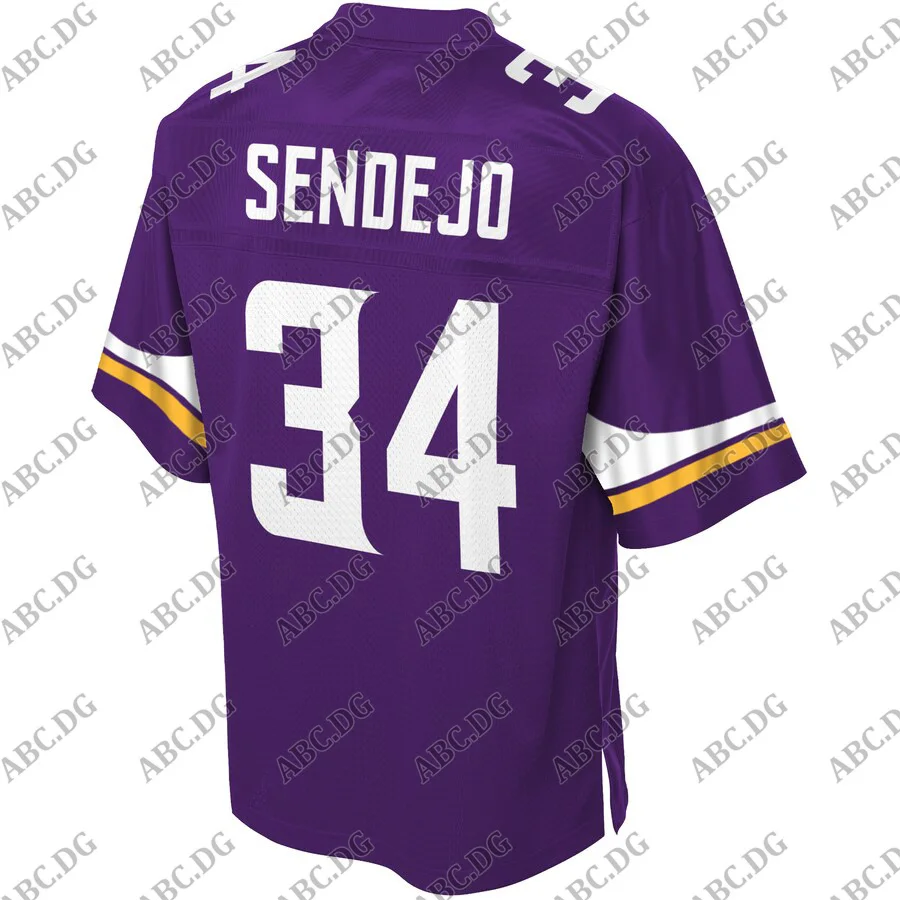 

Customized Stitch Men Women Kid Youth Minnesota Sean Mannion Purple Game Jersey 4XL 5XL 6XL