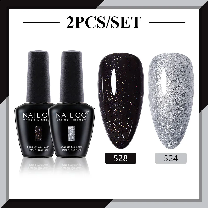 

NAILCO 15ml UV Gel Nail Polish Nails 2pcs/set Dark Classic Color Gel Nail Art All For Manicure Nail Supplies For Professionals