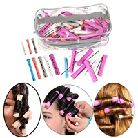 perm rods hair rollers straight heatless gifts with rubber band non slip elastic curly wavy rod for kit curly wavy rod no heat