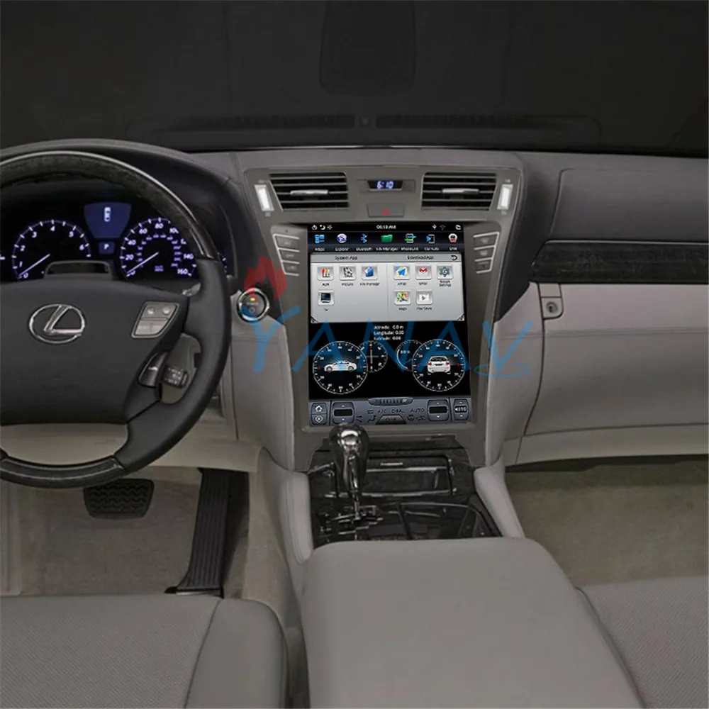 Автомагнитола на платформе Android с вертикальным сенсорным экраном и GPS для Lexus LS460