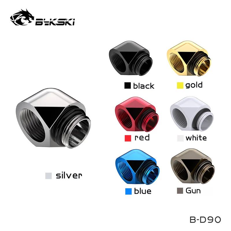 

Bykski G1/4 ''90 градусов угловые фитинги, Мужской Женский адаптер обратного направления для компьютера, жидкостное охлаждение