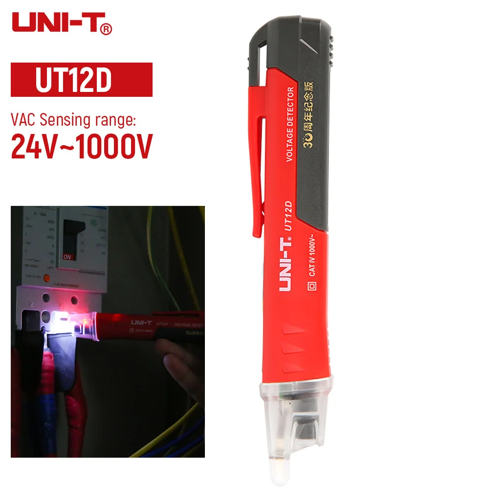 UNIT UT12D бесконтактный Тестер Напряжения Ручка детектор напряжения переменного