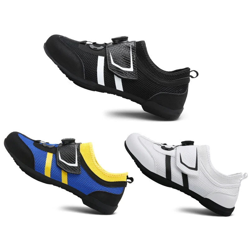 

CFDiesno Woven Mesh Upper Cycling Shoes Rubber Sole Non-slip Zapatillas Ciclismo Ultralight Bicycle Shoes Sapatilha Ciclismo