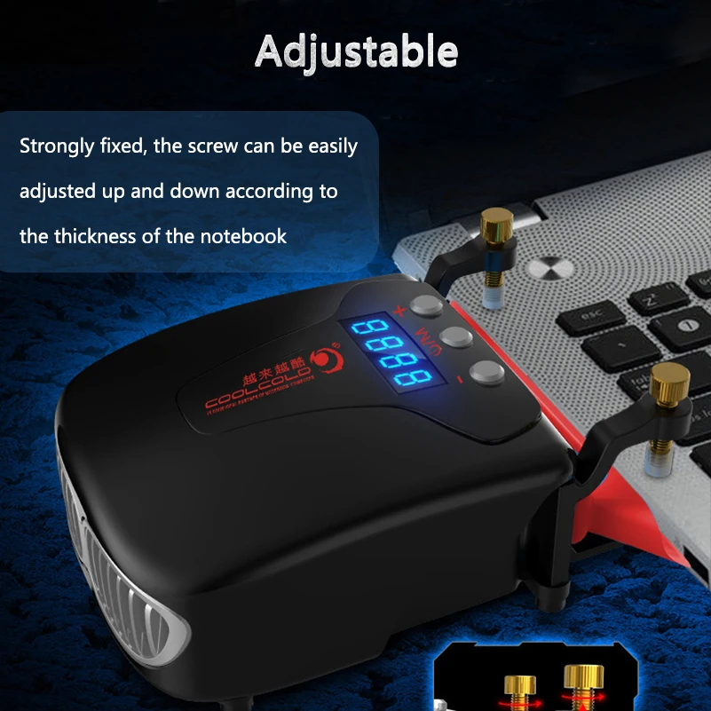 Умный Регулируемый охлаждающий вентилятор для ноутбука с воздушным охлаждением