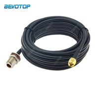 new low loss cable lmr 200 waterproof n female bulkhead jack to sma male plug lmr200 pigtail rf coaxial cable 20cm 25m