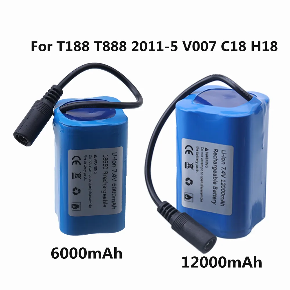 7 4 V 12000mah 6000mah батарея для T188 T888 2011-5 V007 C18 H18 и т. Д. Пульт дистанционного управления |