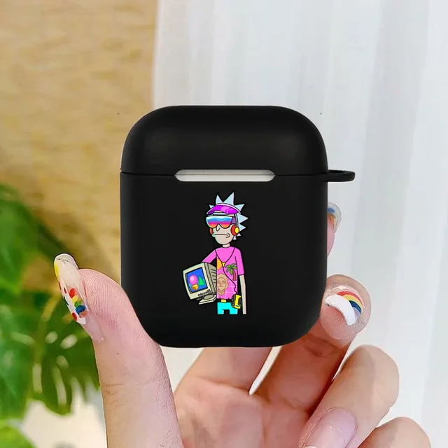 Rick and Morty Soft Black matte Case For AirPods Pro 2 1 3 4