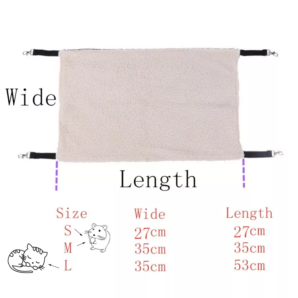 

VOW Pets Hanging Cat Hammock Pet Supplies Cat Sleeping Bag Pet Cat Cage Breathable Double-sided Available Warm Cat Bed Mat Cute