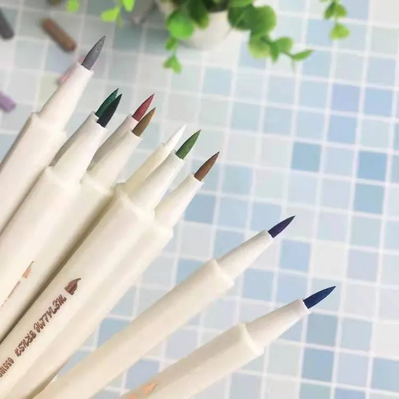 Nail DIY Crystal Adhesive Mold Soft Pen Metal Pen Color Filling Pen Fast Graffiti Pen 10 Color Color Pen enlarge