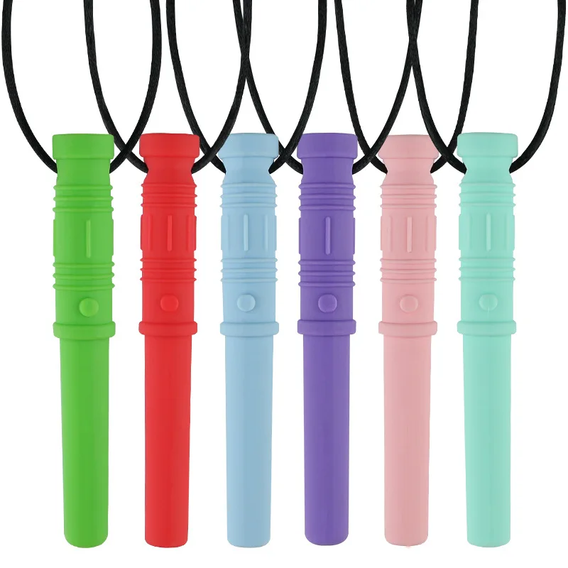Collar de mordedor para beb&eacute;, pulsera de arco&iacute;ris, Robot sensorial para dentici&oacute;n, mordedura con autismo, cuentas sin BPA para el cuidado del beb&eacute;, nueva venta-2