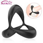 IKOKY, эластичные кольца на член, изделия для взрослых, силиконовые секс-игрушки для задержки эякуляции, кольцо на пенис для мужчин, эрекция