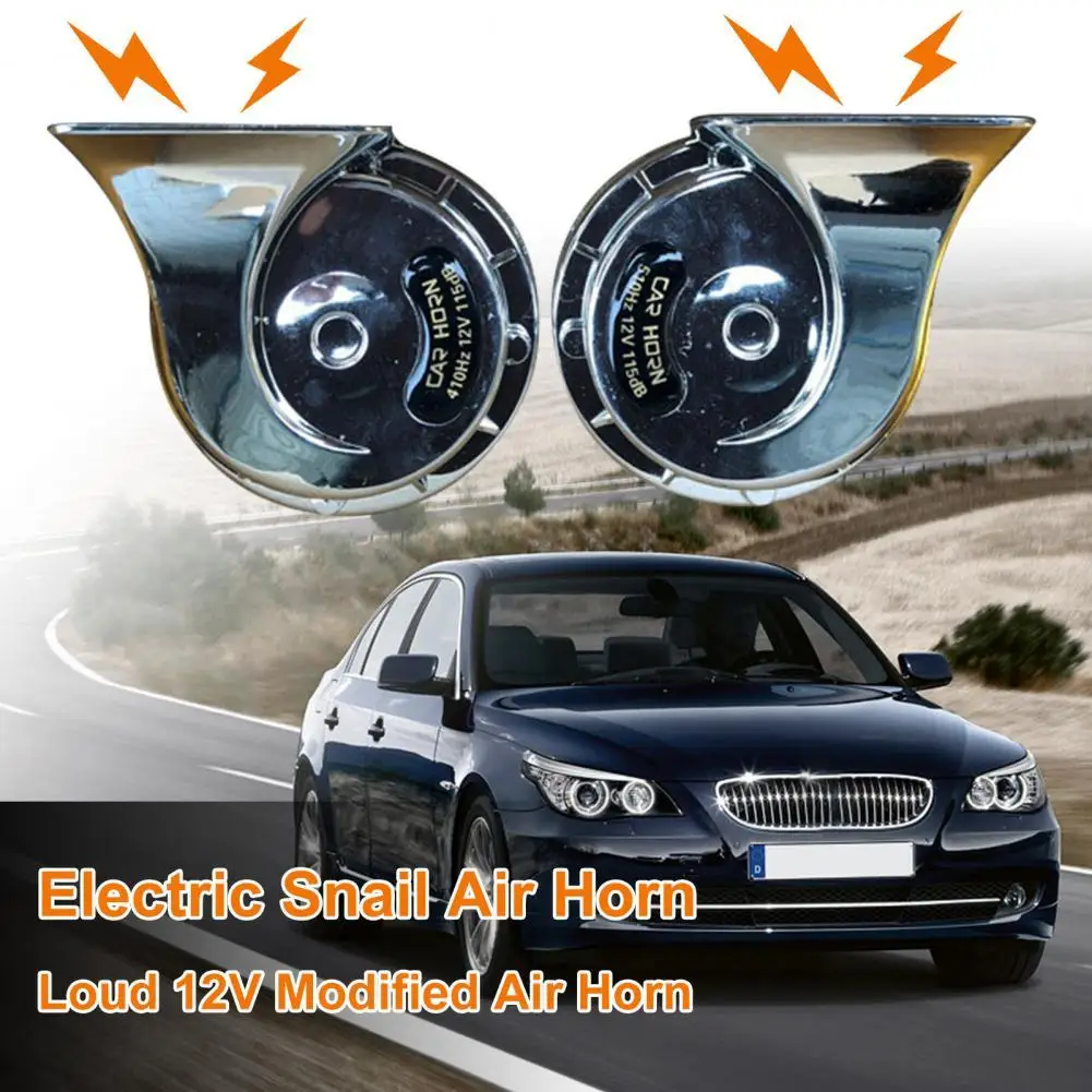 

110dB Unique Electric Super Loud Air Horn Plastic Snail Horn Practical for Car