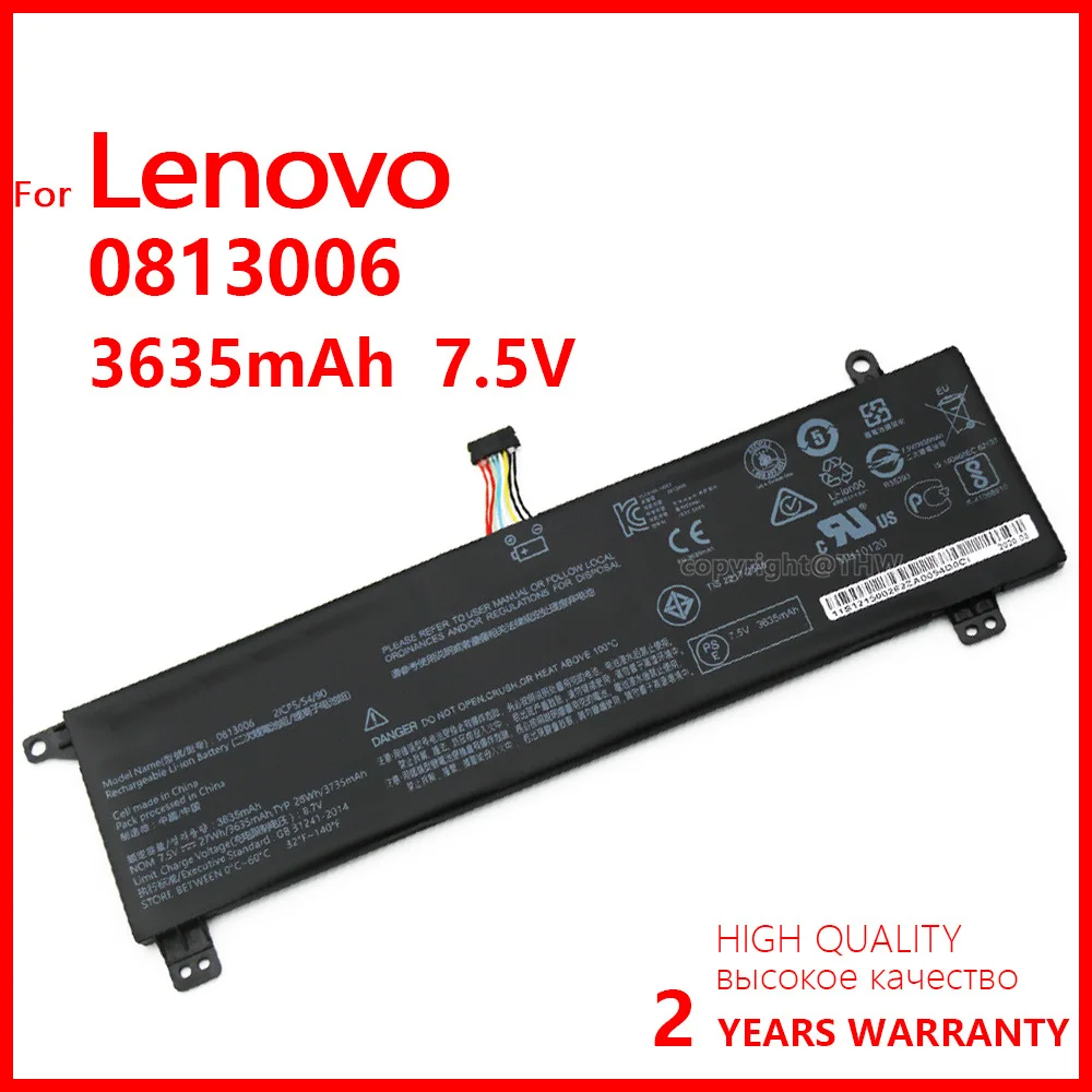 

100% Genuine 0813006 Laptop Battery For LENOVO IdeaPad 120S-11 120S-11IAP 7.5V 27WH 3635mAh High Qualtiy Batteries