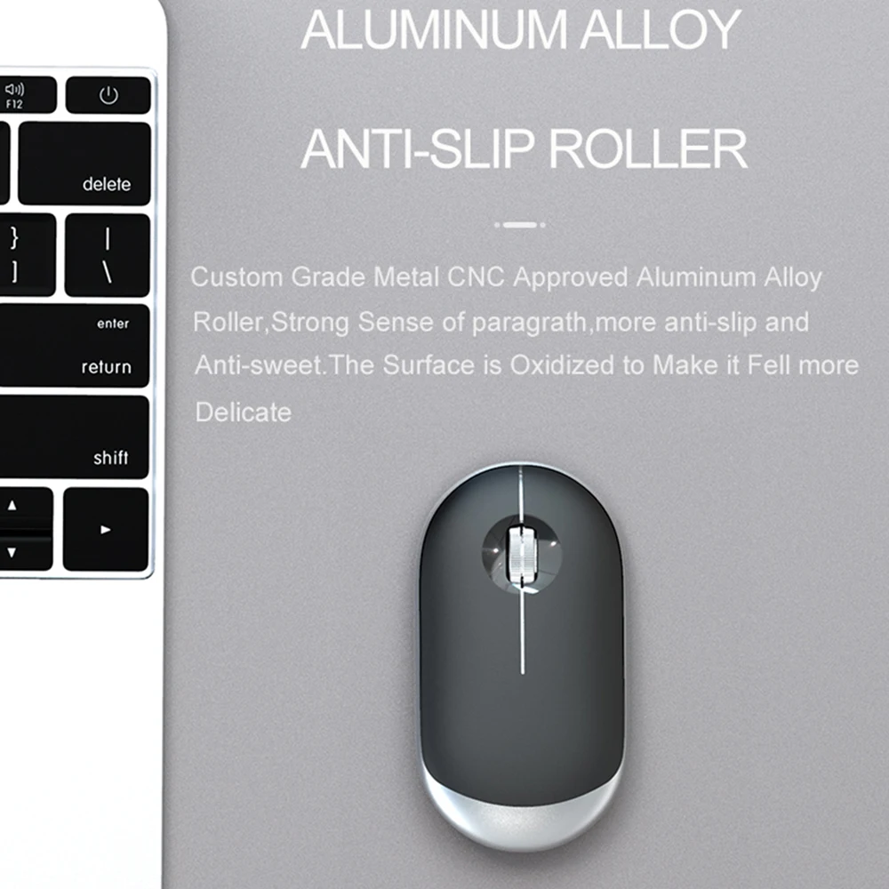 Беспроводная компьютерная оптическая мышь AVATTO Bluetooth + 2 4 ГГц металлическое колесо