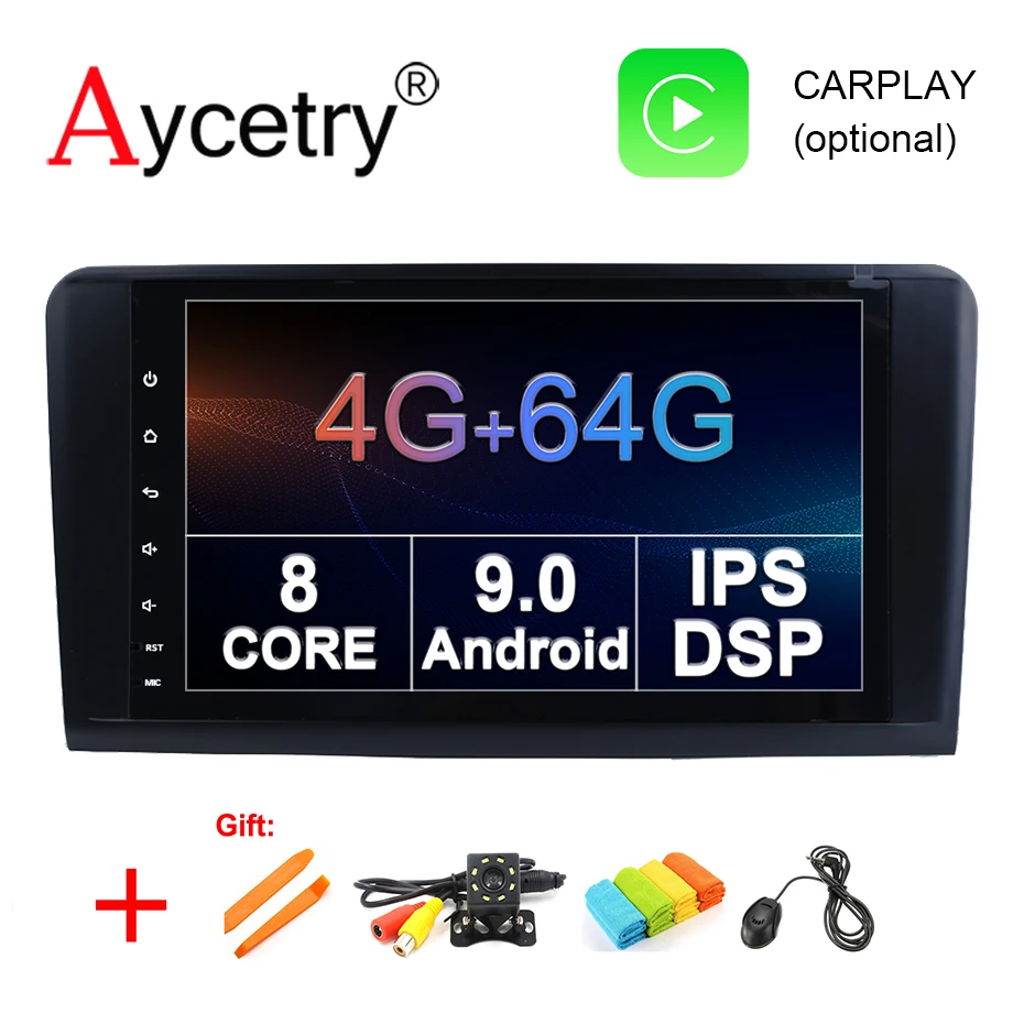 DSP ips 9 ''8 ядерный 4 г 64 г 2 din Android 9,0 автомобильный Радио Мультимедиа dvd gps для Benz GL ML Класс W164 ML330 ML350 ML500 X164 GL320