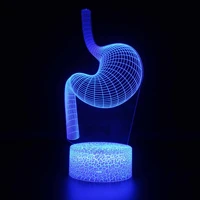 kids night light brain teeth and organs series 3d lamp colorful touch remote control desk creative gift nightlight child anime