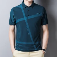 2021 new fahsion men polo shirt loose striped summer cool shirt streetwear casual polo shirt men top clothes brand