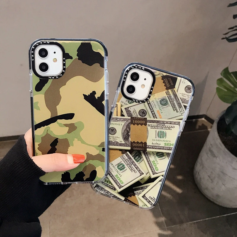 Чехол для iPhone 11 Pro X XS MAX 7 8 6 plus прозрачный мягкий силиконовый чехол с камуфляжным