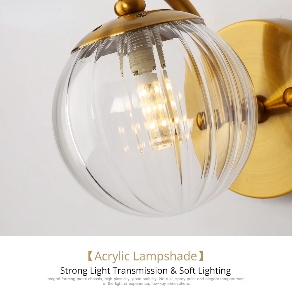 (Бесплатный источник света G9) настенный светильник в скандинавском стиле 4 цвета