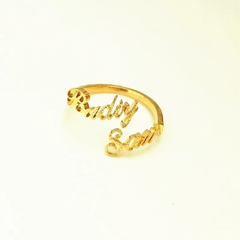 Индивидуальные Кольца с двойным именем персонализированные детские имена