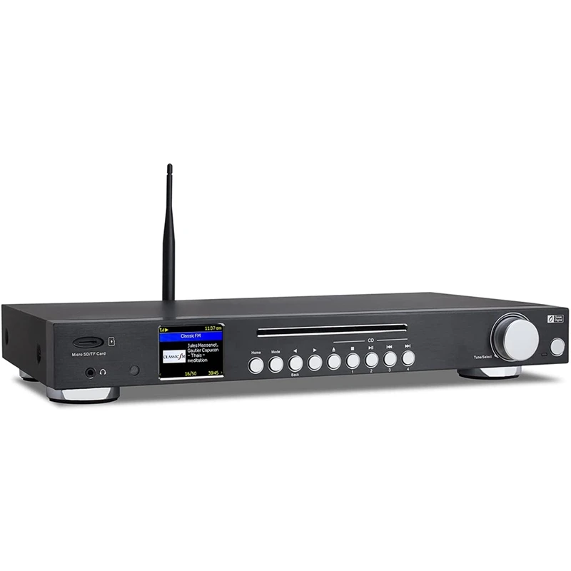 WR-50CD WiFi / FM Dab интернет-радио тюнер + Micro-SD/TF-карта приемник и CD-плеер-черный US разъем