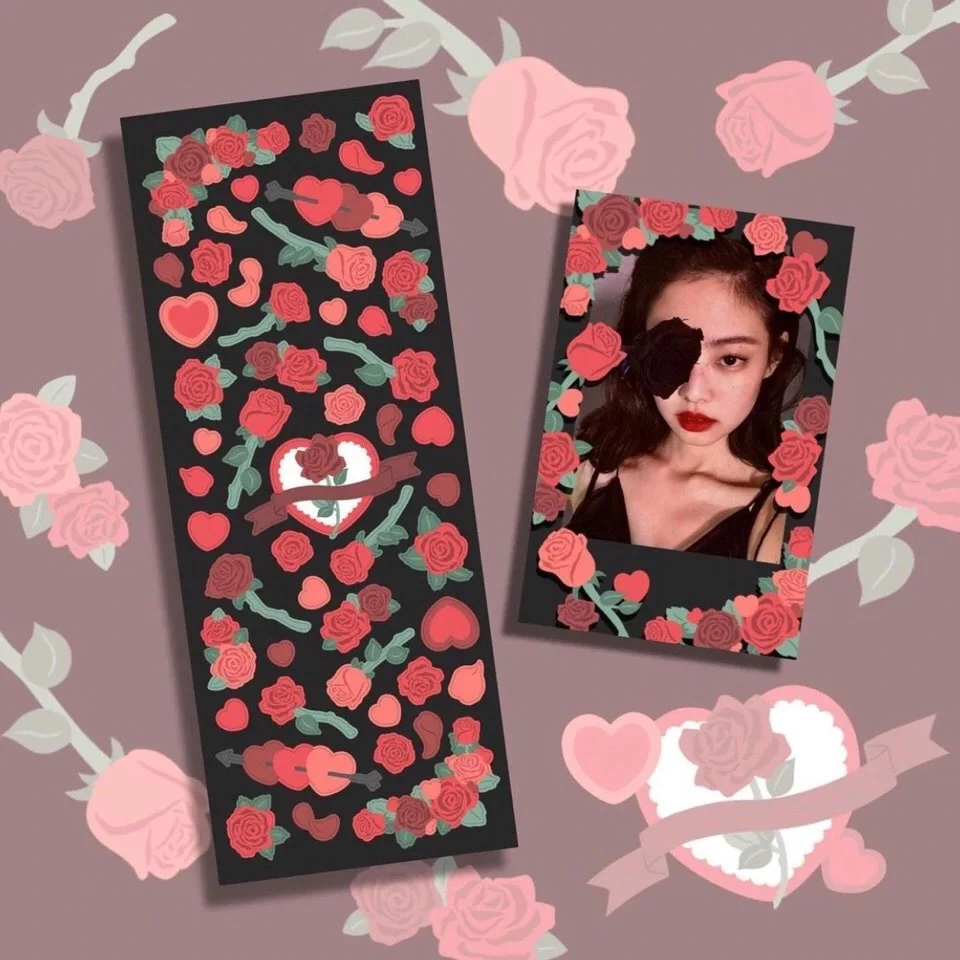 

Ins Kawaii красочные с лазерной гравировкой цветка наклейка, сделай сам, скрапбукинг журнал дневник альбом для телефона, компьютера, счастливый ...