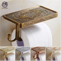 zinc alloy antique gold bathroom hardware paper holder hook toilet rack tissue holder organizer