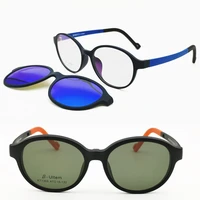 priscription ultem oval eyeglasses with magnetic clip on colorful polarized sunglasses lens handy optics glasses for kids 1303